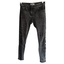 Acne-Un pantalon, leggings-Gris anthracite