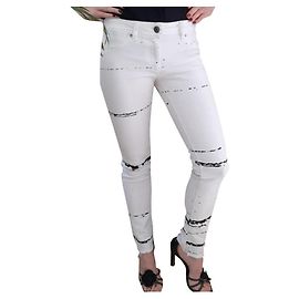 Autre Marque DL 1960 Jeans Black Pattern White Cotton White