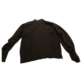Hermès-Jersey de cuello alto , cuello de chimenea-Negro