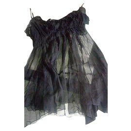 Galliano-Galliano silk top-Black