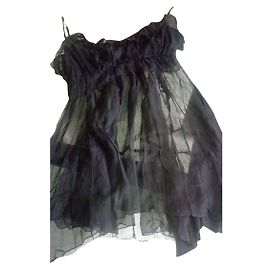 Galliano Seidentop Schwarz Schwarz
