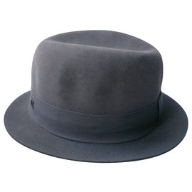 Maison Michel-MAISON MICHEL TL deep gray felt soft shell hat-Grey