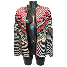 Autre Marque Aldo Martins Strickjacke Mehrfarbig Baumwolle Bambus Mehrfarben
