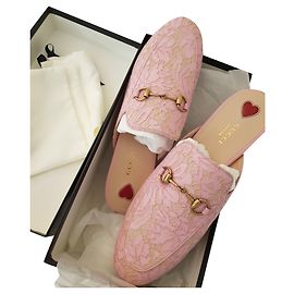 Gucci PRINCETOWN COURO / LACE Rosa