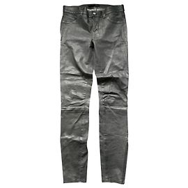 J Brand l8001 Grey Leather Jeans/Pants Dark grey