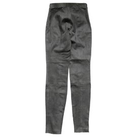 Theory-Tonerma leather leggings-Grey