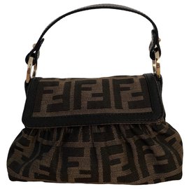 Fendi-Fendi Chef bag in brown canvas-Brown