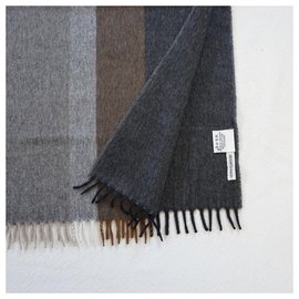 Hermès-Men Scarves-Brown,Grey,Dark grey