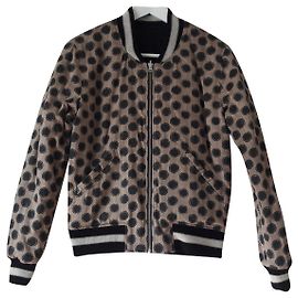 Isabel Marant Veste Bomber Teddy Réversible Caramel Coton Caramel