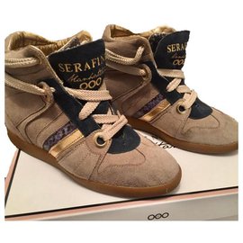 Serafini Manhattan Python Taupe Gold Taupe