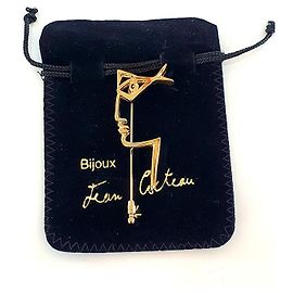 Autre Marque COCTEAU ATELIER MADELINE BROSCHE "LE PROFIL" in Messing - NEU Gold hardware