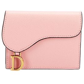 Cartera Dior Saddle de piel rosa Rosa
