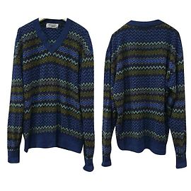 Missoni Vintage mehrfarbiger Pullover mit V-Ausschnitt Mehrfarben