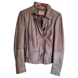 Muubaa Leather Jacket Dark Grey Dark grey
