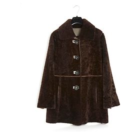 Sylvie Schimmel BROWN SHEARLING WOOL FR38 Dark brown