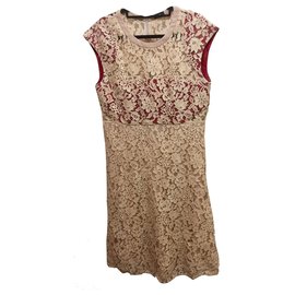 Joseph Frances Spitzenkleid Pink Bordeaux