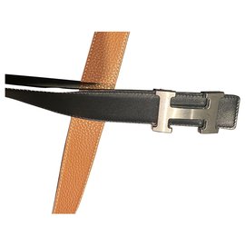Cinto Hermès em couro bege Bege