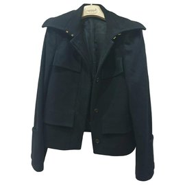 Gucci-Gucci giaccone cappotto nero-Nero