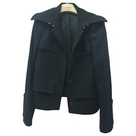 Gucci black coat jacket Black