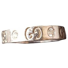 Gucci Icon ring white gold and diamonds size 52 Silvery