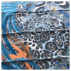 Hermès-"jagard quetzal par Alice Shirley-Bleu