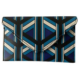 Diane Von Furstenberg DVF x Leatherology Schwarz Weiß Blau