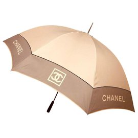 Chanel-Paraguas CHANEL grande-Blanco roto