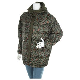 Sandro Leopard Print Puffer Jacket Multiple colors Leopard print