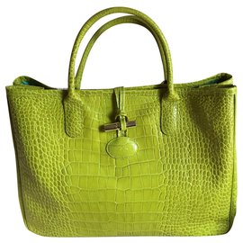 Longchamp BOLSA DE PELE DE BORRO EM FORMA DE ANIS CROCO Outro
