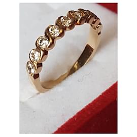 Autre Marque-Gold ring 18karat & diamonds-Yellow