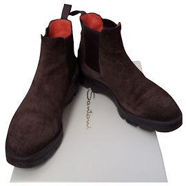 Santoni Stiefeletten Dunkelbraun