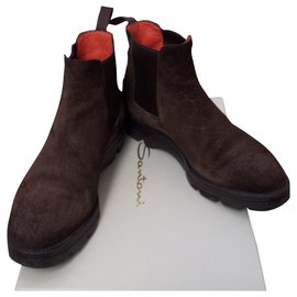 Santoni Botines Marrón oscuro