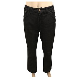 Trussardi Jeans-Vaqueros rectos negros-Negro