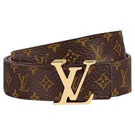 Louis Vuitton LV belt minimonogram Brown