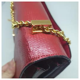 Hermès-Couro Lizzard-Vermelho