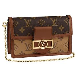 Louis Vuitton LV Dauphine chain wallet new Brown