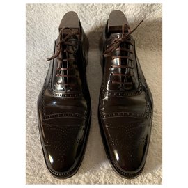 Gucci-Brown derbies Brogue shoes-Dark brown