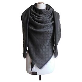 GGEWEB GUCCI SCARF NEU Anthrazitgrau