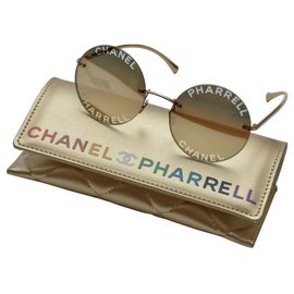 Chanel-Gafas de sol-Dorado