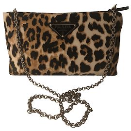 Prada Bolsas Estampa de leopardo