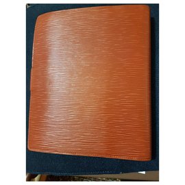 Louis Vuitton-Large leather diary cover-Caramel