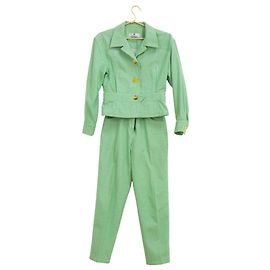 Completo Givenchy in cotone verde Taglia 38 Verde
