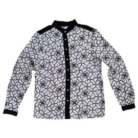 Top Fred Perry Branco de Viscose Branco