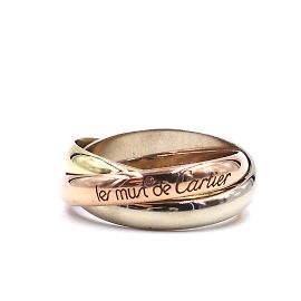 Cartier Tricolor 18k Trinity Ring Size 56 Multiple colors