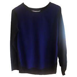Diane Von Furstenberg Silk Top Navy Blue S Navy blue