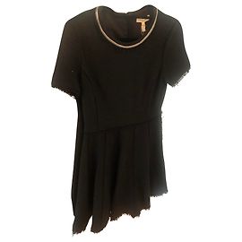 Ann Taylor Kleid Schwarz Acryl Größe S Schwarz