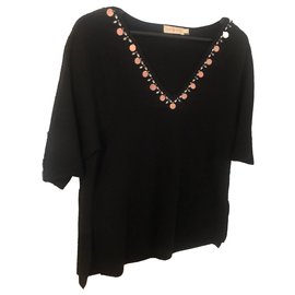 Pull en laine noir Tory Burch Noir