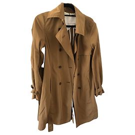 Hugo Boss Brown Polyester Knee Length Coat Brown