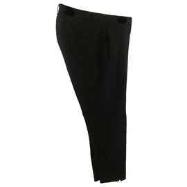 Autre Marque Gerade Hose Dunkelgrau Polyester Größe 38 Anthrazitgrau