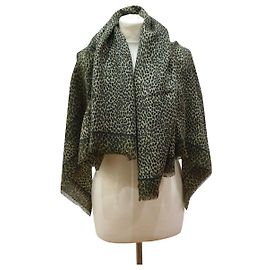Echarpe Les Copains animal print Marrom Bege